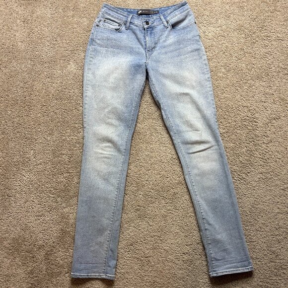 Levi's Mid Rise Slim Jeans Bold Curve Light Wash Size 6 Women's EUC - Picture 7 of 9